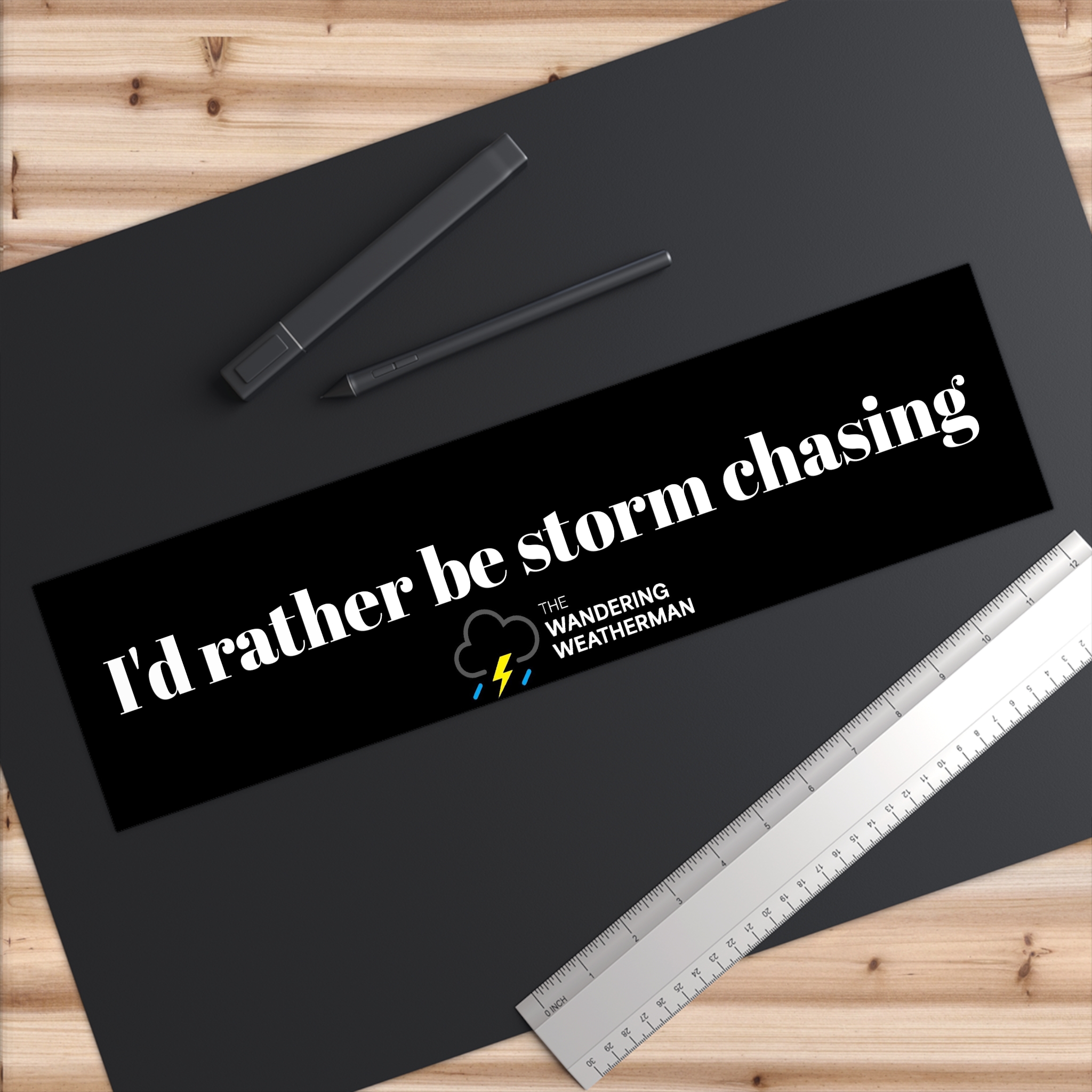 Storm Chasing Bumper Sticker - I'd Rather Be Storm Chasing - Adventure Decor for Weather Enthusiasts - Image 3