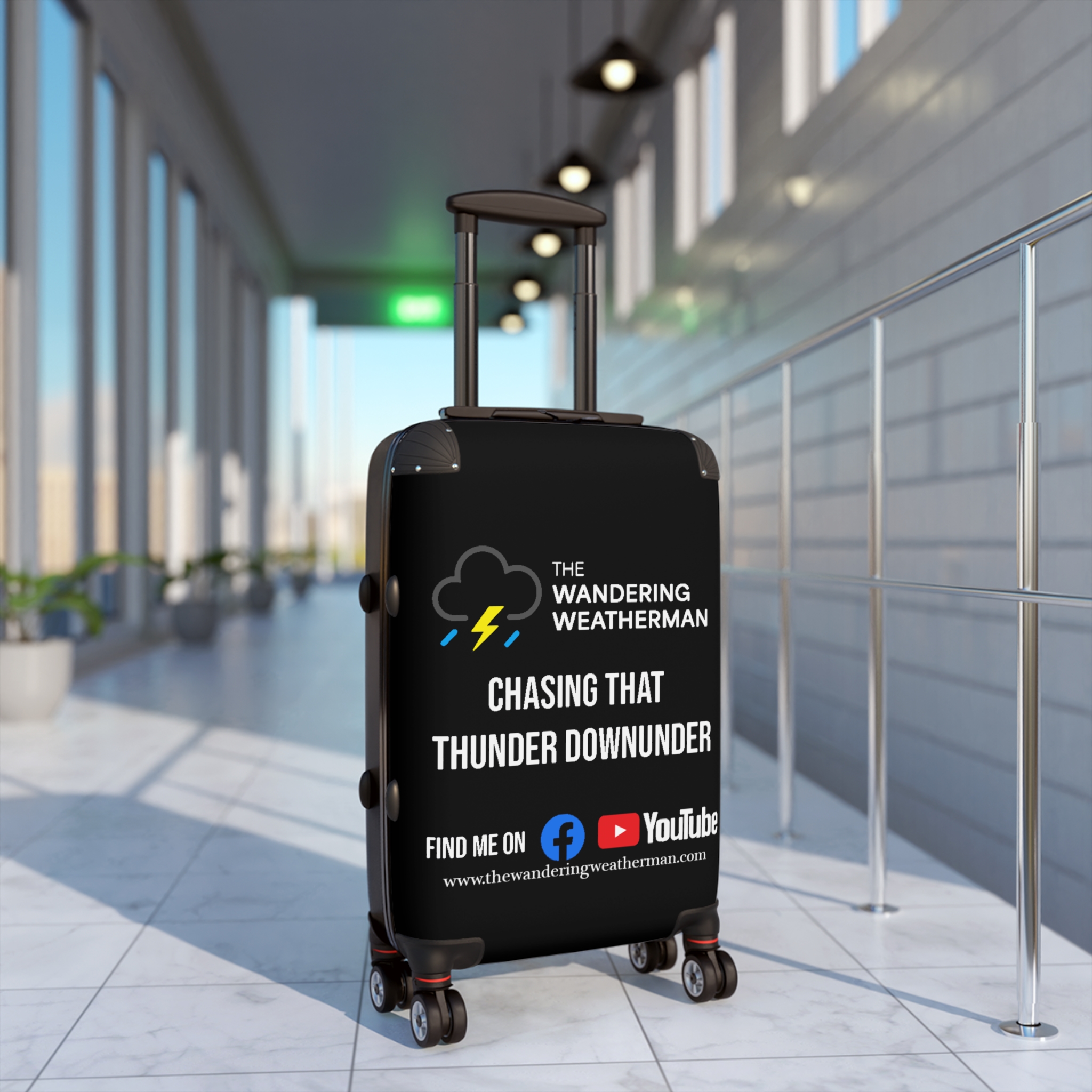 Travel Suitcase - Chasing That Thunder Downunder - Perfect for Adventure Seekers
